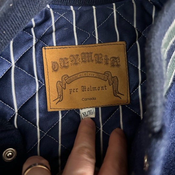 Kids Blue and Gray Varsity Jacket - Picture 2 of 5